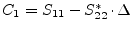 $ C_1 = S_{11} - S_{22}^*\cdot\Delta$