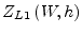 $\displaystyle Z_{L1}\left(W, h\right)$