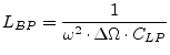 $\displaystyle L_{BP} = \dfrac{1}{\omega^2\cdot \Delta\Omega\cdot C_{LP}}$