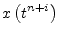 $\displaystyle x\left(t^{n+i}\right)$